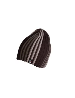EIGER STRIPED KNITTED HAT BROWN
