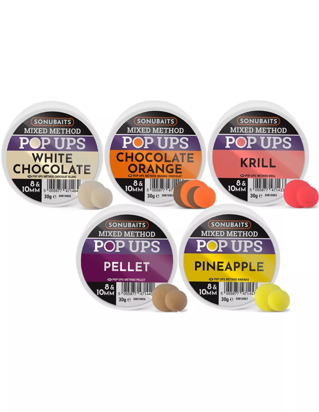 SONUBAITS MIXED METHOD POP-UPS 8 & 10 MM 3 SONUBAITS MIXED METHOD POP-UPS 8 & 10 MM