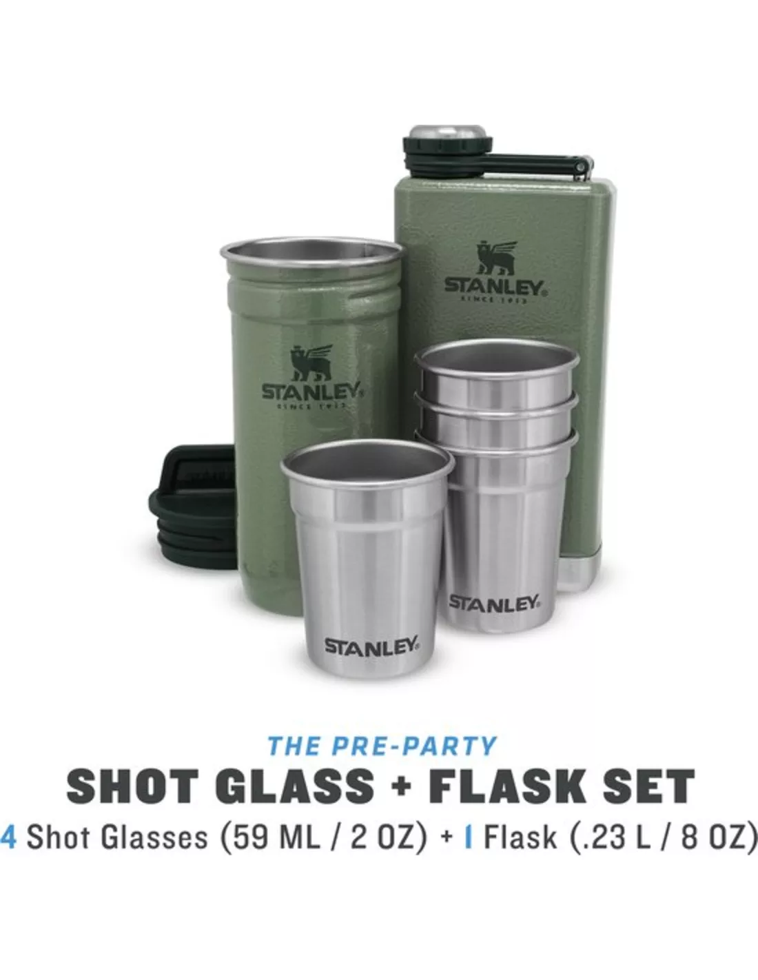 STANLEY THE PRE PARTY SHOT GLASS + FLASK SET 3 STANLEY THE PRE PARTY SHOT GLASS + FLASK SET